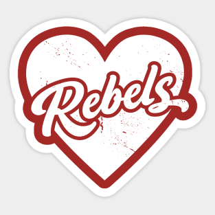 Vintage Rebels School Spirit // High School Football Mascot // Go Rebels Sticker